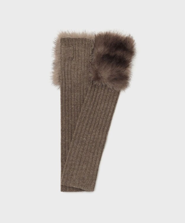 GRACE CONTINENTAL ファーグローブ ブラウン