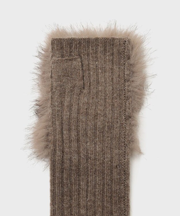 GRACE CONTINENTAL ファーグローブ ブラウン