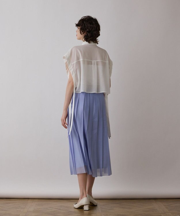 GRACE CONTINENTAL メッシュポンチョシャツ ホワイト