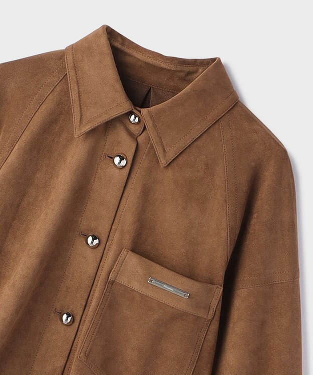 GRACE CONTINENTAL フェイクスウェードブラウス ブラウン