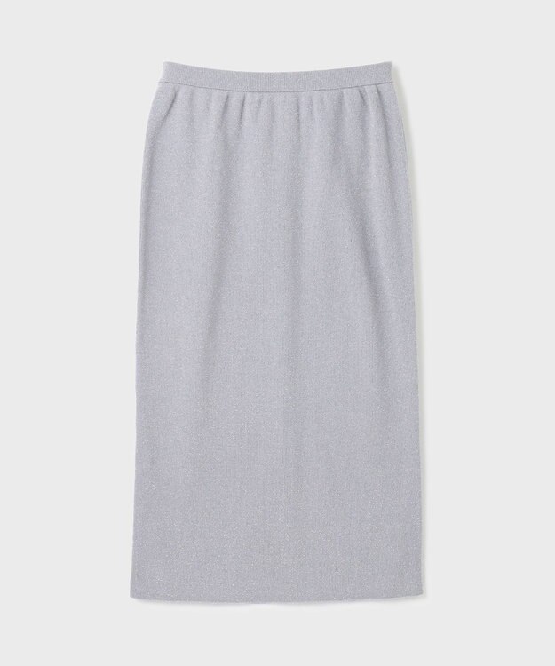 GRACE CONTINENTAL ラメタイトニットスカート グレー