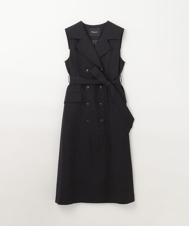 GRACE CONTINENTAL バックプリーツトレンチワンピース ブラック