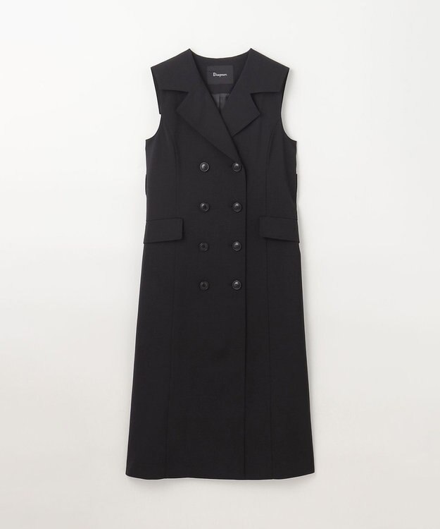 GRACE CONTINENTAL バックプリーツトレンチワンピース ブラック