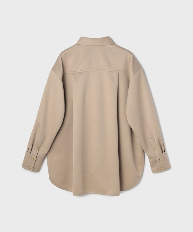 GRACE CONTINENTAL ジャージビッグシャツ ベージュ