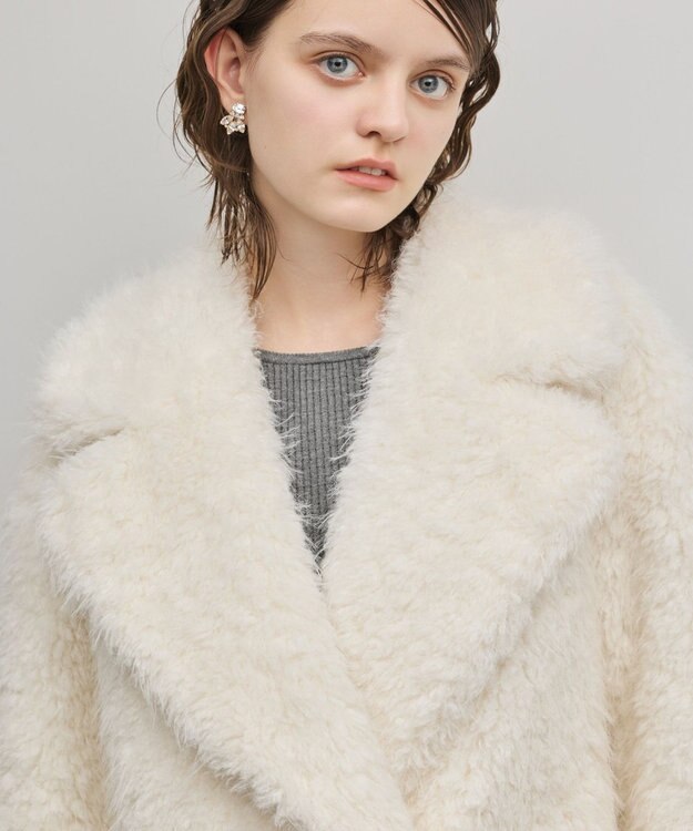 GRACE CONTINENTAL フェイクファーPコート キナリ