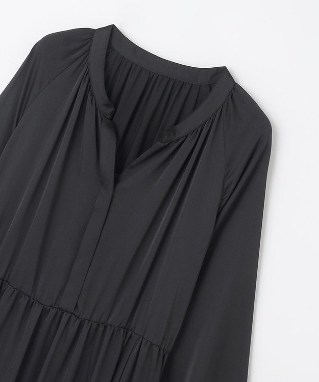 GRACE CONTINENTAL シルキーカフタンワンピース ブラック