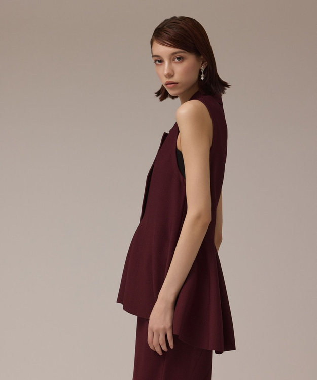 GRACE CONTINENTAL ビジューニットベスト ボルドー