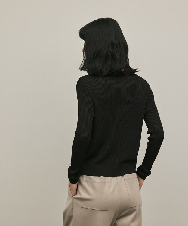 GRACE CONTINENTAL ハイゲージラメニットカーディガン ブラック