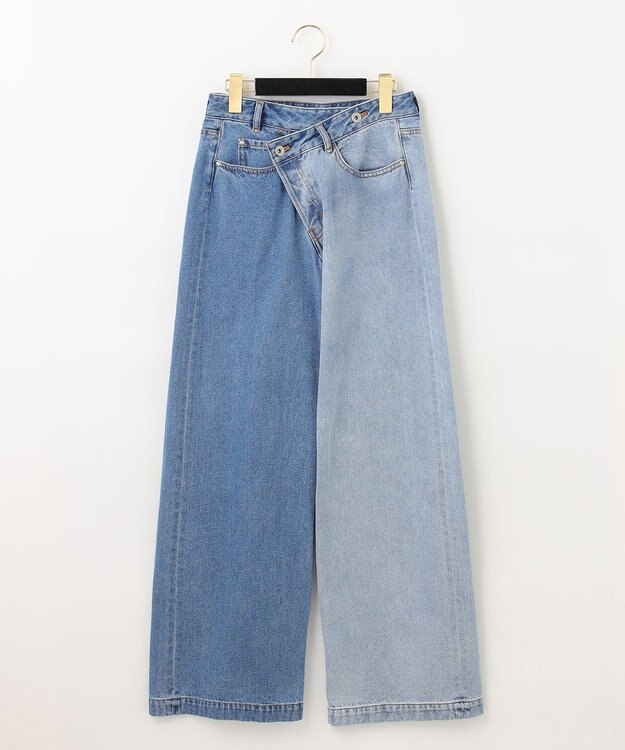 GRACE CONTINENTAL ワイドデニムパンツ バイカラー