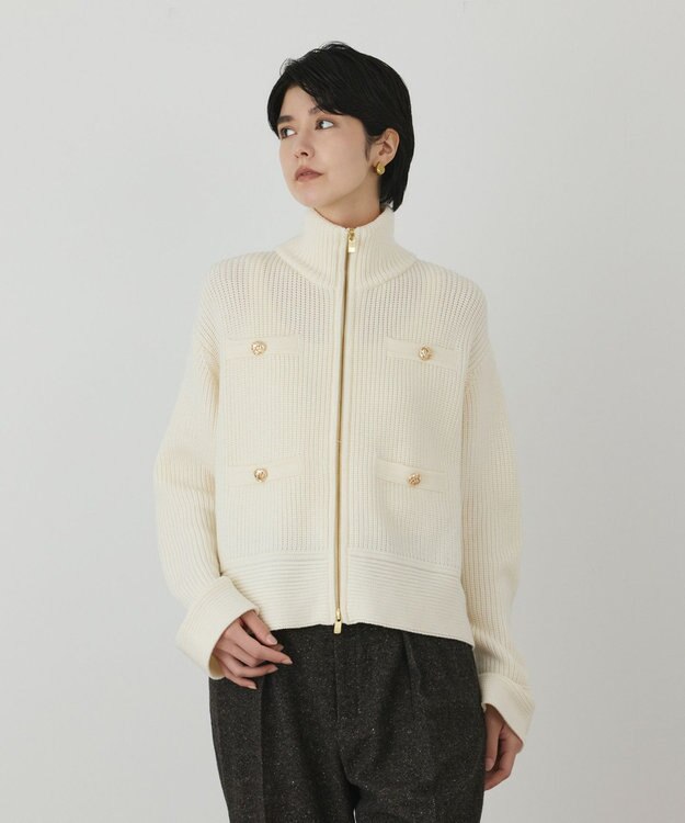 GRACE CONTINENTAL ドライバーズニットカーディガン キナリ