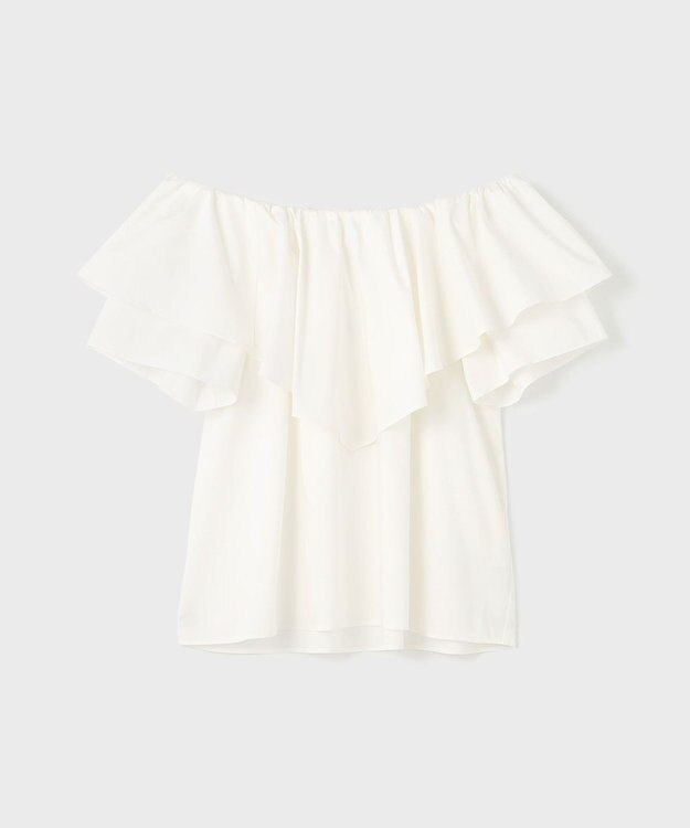 GRACE CONTINENTAL フリルオフショルトップ キナリ