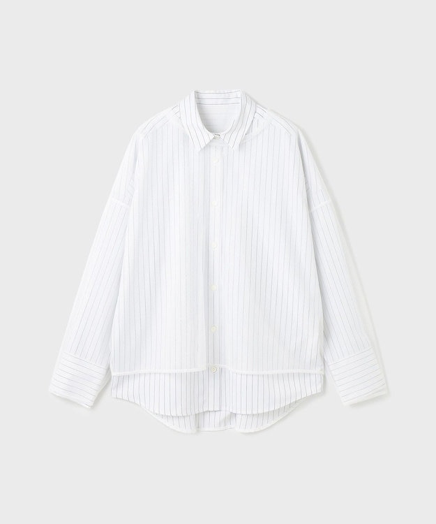 GRACE CONTINENTAL チュールレイヤードシャツ ホワイト