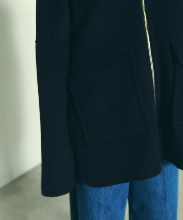 GRACE CONTINENTAL フードファーリバーポンチョ ブラック