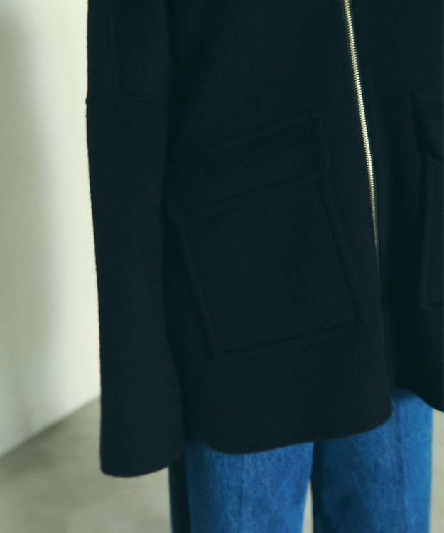 GRACE CONTINENTAL フードファーリバーポンチョ ブラック