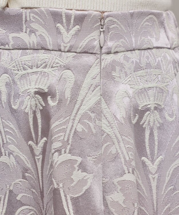 GRACE CONTINENTAL オーナメントジャガードハンカチヘムスカート ラベンダー