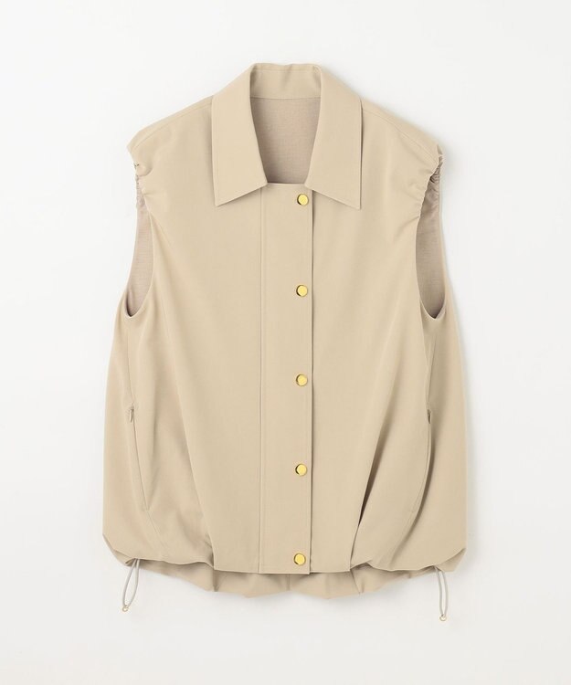 GRACE CONTINENTAL マットツイルタックジレ ベージュ