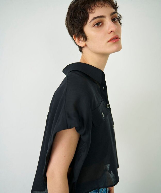 GRACE CONTINENTAL ショートポンチョシャツ ブラック