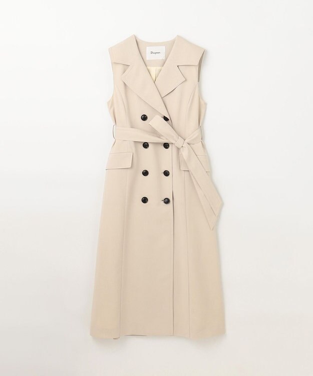 GRACE CONTINENTAL バックプリーツトレンチワンピース ベージュ