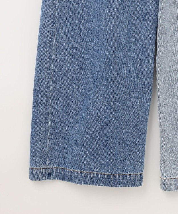 GRACE CONTINENTAL ワイドデニムパンツ バイカラー