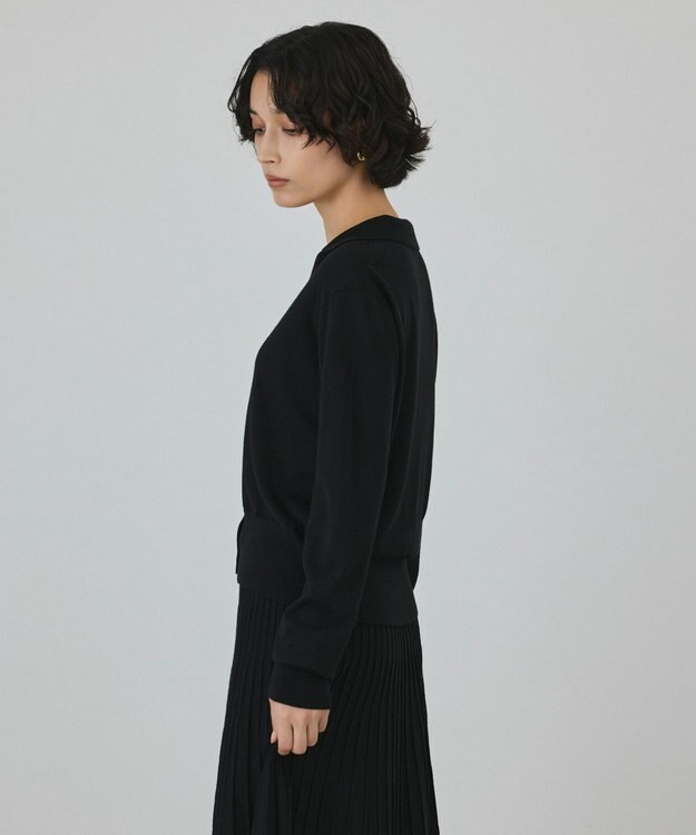 GRACE CONTINENTAL プリーツニットワンピース ブラック