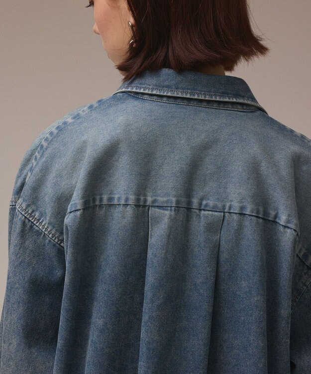 GRACE CONTINENTAL デニム2WAYシャツ ブルー