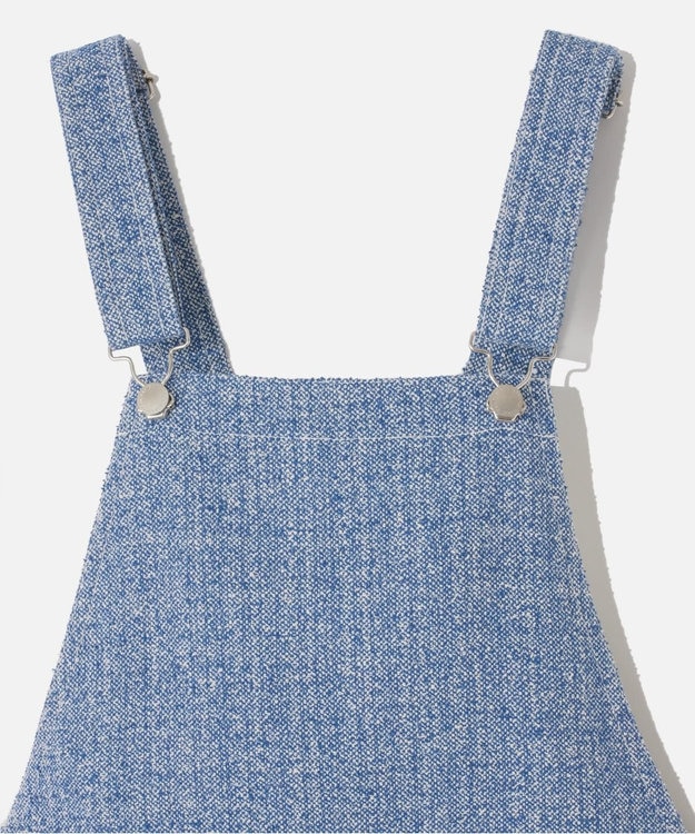 GRACE CONTINENTAL シャンブレーツイードジャンパースカート ブルー