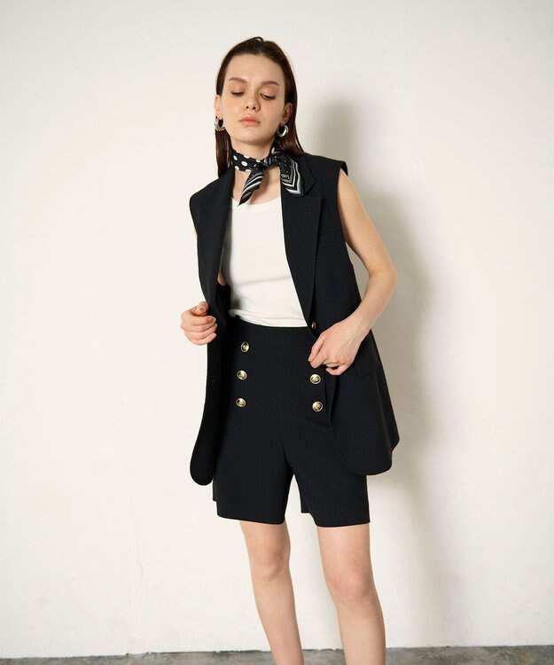 GRACE CONTINENTAL ブッチャーテーラーベスト ブラック