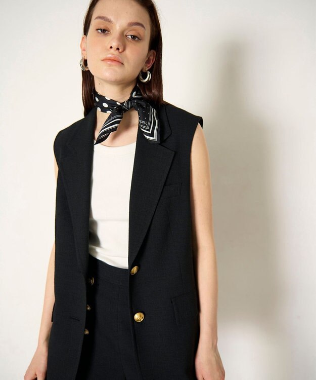 GRACE CONTINENTAL ブッチャーテーラーベスト ブラック