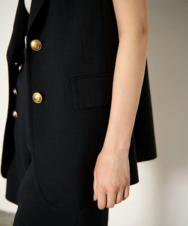 GRACE CONTINENTAL ブッチャーテーラーベスト ブラック