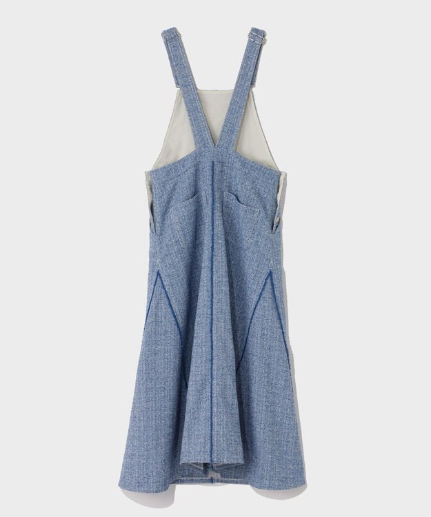 GRACE CONTINENTAL シャンブレーツイードジャンパースカート ブルー