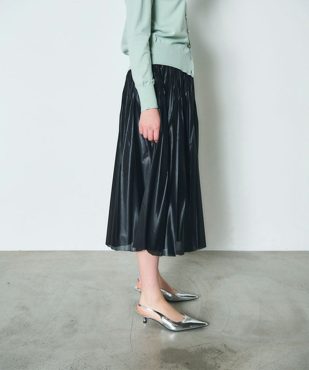 GRACE CONTINENTAL トリコットプリーツスカート ブラック