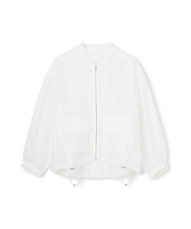 GRACE CONTINENTAL シアードレープブルゾン ホワイト