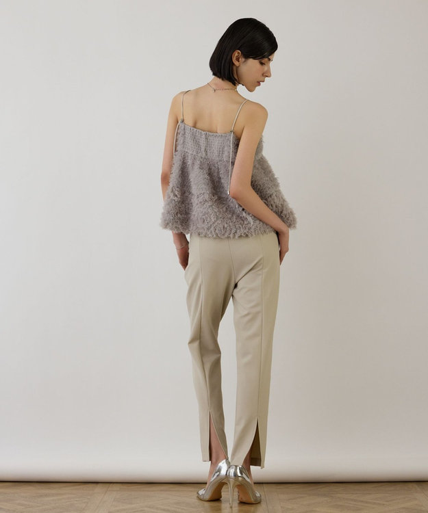 GRACE CONTINENTAL ストレッチテーパードパンツ ベージュ