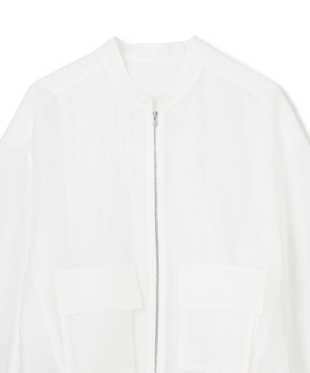 GRACE CONTINENTAL シアードレープブルゾン ホワイト