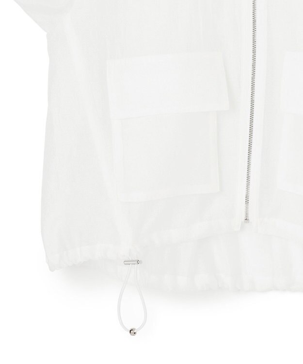 GRACE CONTINENTAL シアードレープブルゾン ホワイト