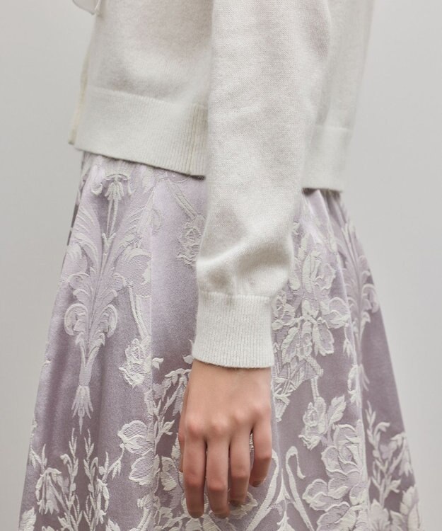 GRACE CONTINENTAL フリルニットカーディガン ホワイト