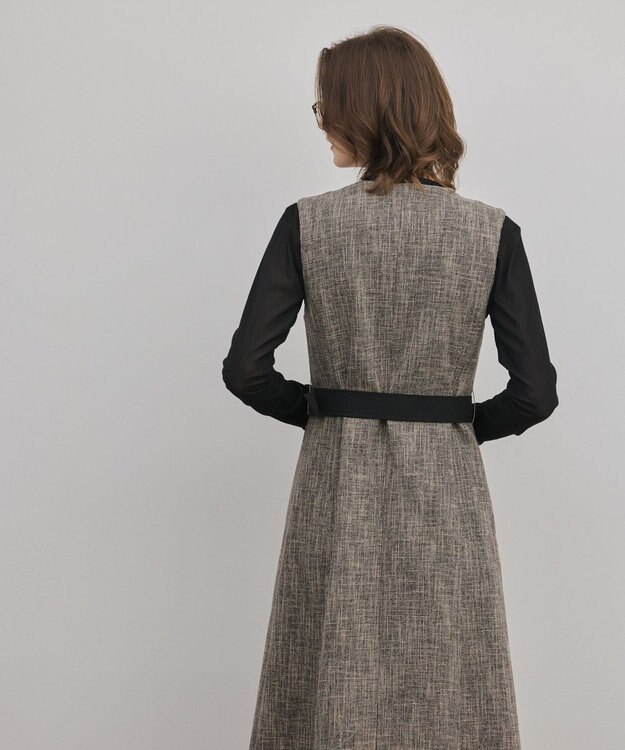 GRACE CONTINENTAL ツイーディジャンパースカート ベージュ