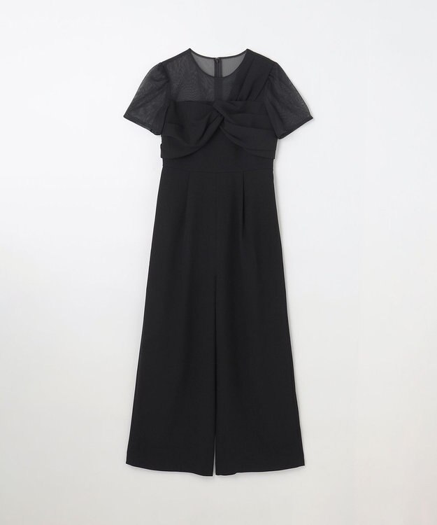 GRACE CONTINENTAL ドレープリボンサロペット ブラック