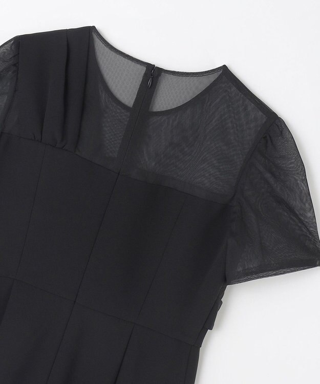 GRACE CONTINENTAL ドレープリボンサロペット ブラック