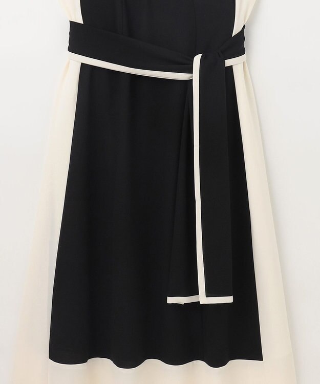 GRACE CONTINENTAL バイカラーフレームドレス ブラック