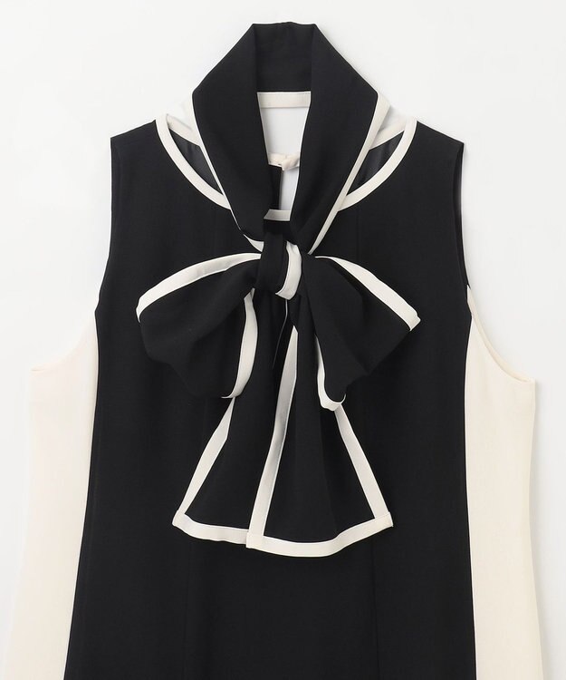 GRACE CONTINENTAL バイカラーフレームドレス ブラック