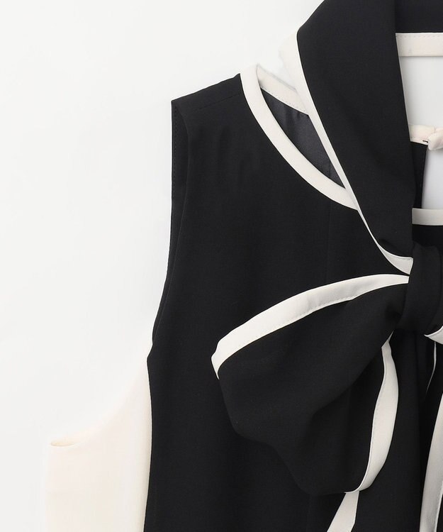 GRACE CONTINENTAL バイカラーフレームドレス ブラック