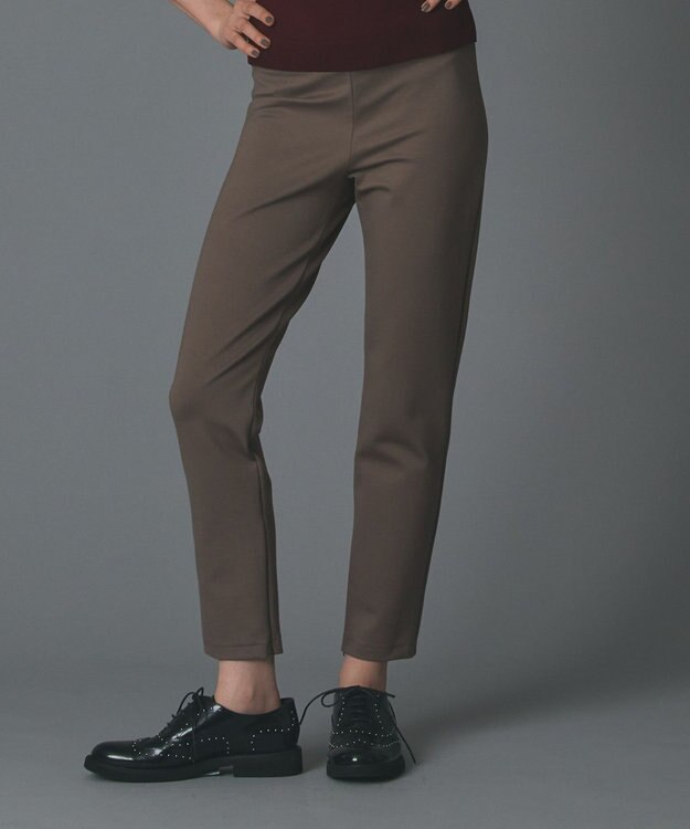 GRACE CONTINENTAL ポンチスリムパンツ カーキ