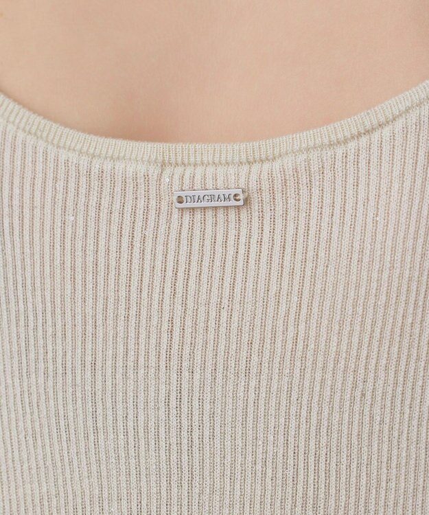 GRACE CONTINENTAL スパンコールリブトップ キナリ