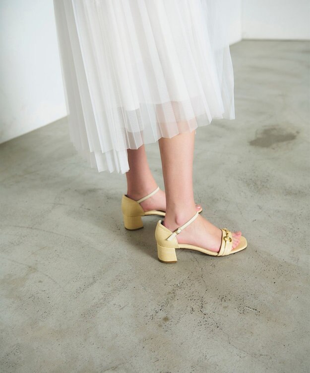 GRACE CONTINENTAL CORSO ROMA ジュートビットサンダル ホワイト