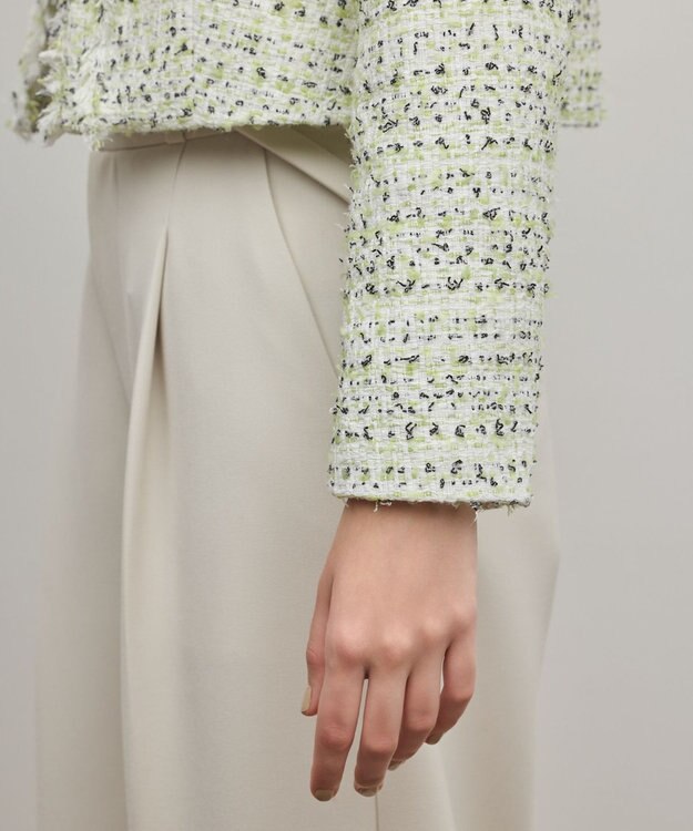 GRACE CONTINENTAL ミックスツイードジャケット イエロー