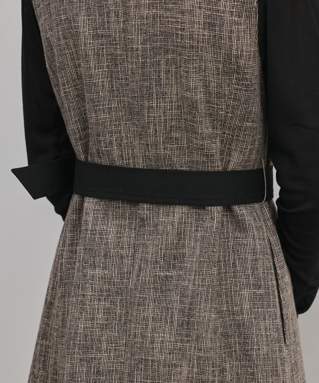 GRACE CONTINENTAL ツイーディジャンパースカート ベージュ