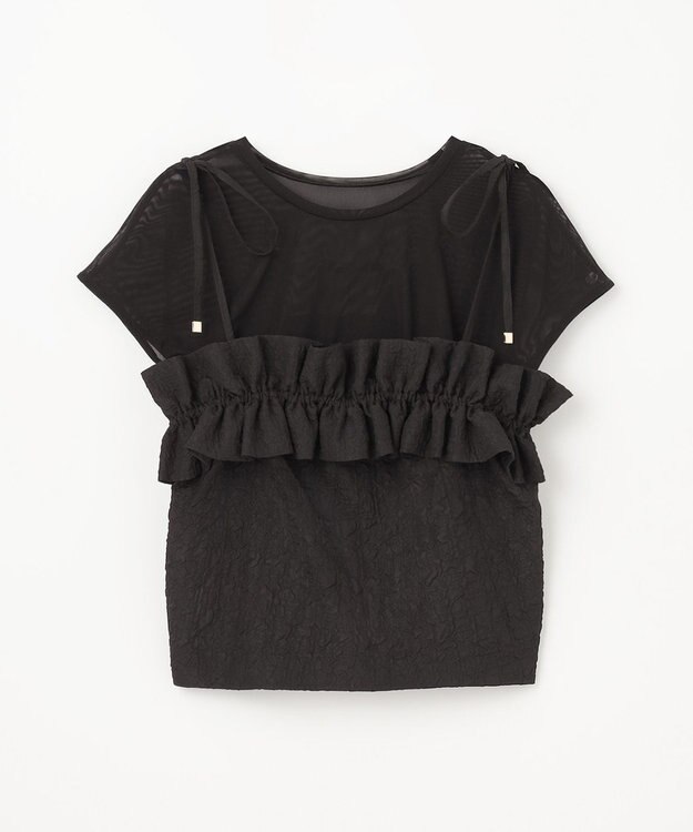 GRACE CONTINENTAL ビスチェチュールトップ ブラック