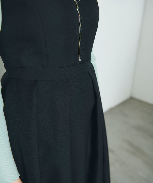 GRACE CONTINENTAL ツイルタックワンピース ブラック