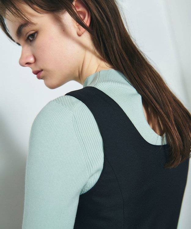 GRACE CONTINENTAL ツイルタックワンピース ブラック